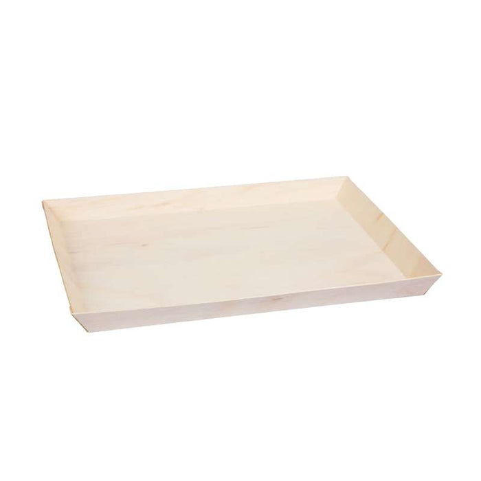 Barquette rectangulaire en bois "Samouraï" 180x130mm H29mm-100Pcs