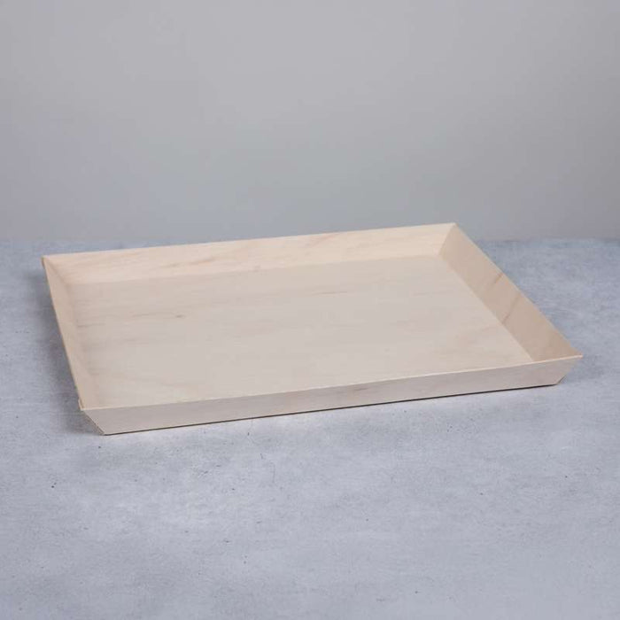 Plateau rectangulaire en bois "Samouraï" 384x278mm H27mm-100Pcs