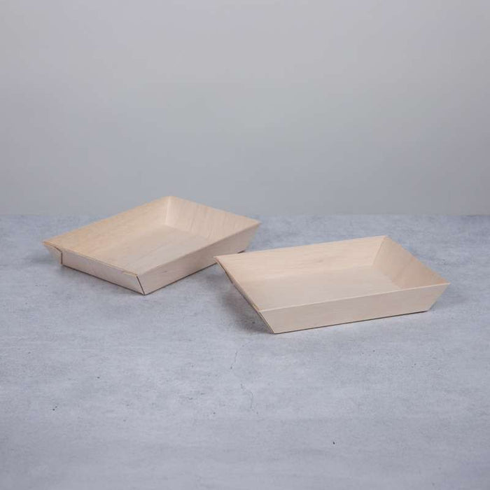 Plateau rectangulaire en bois "Samouraï" 384x278mm H27mm-100Pcs