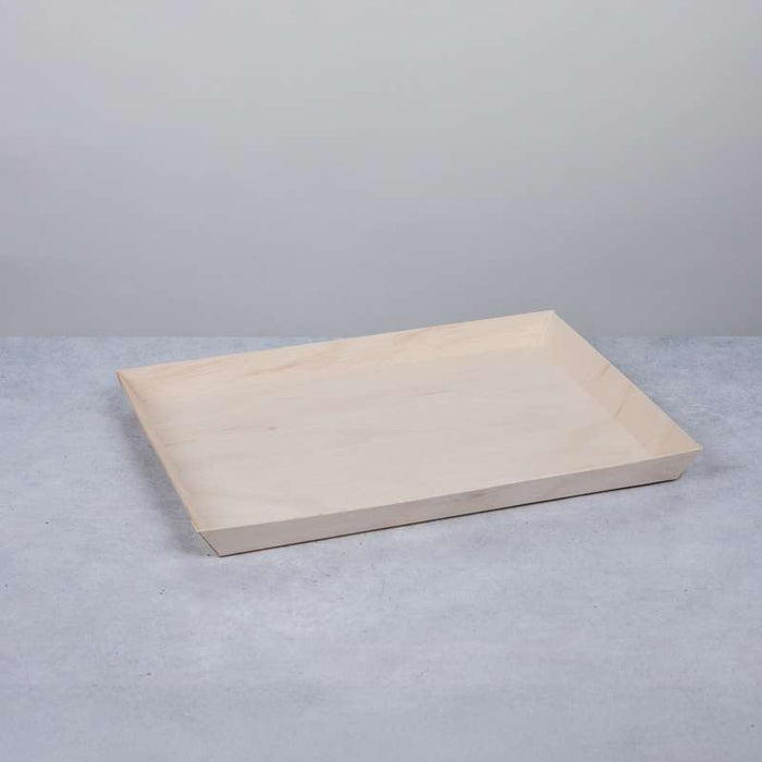 Plateau rectangulaire en bois "Samouraï" 384x278mm H27mm-100Pcs