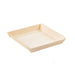 Barquette carrée en bois "Samouraï" 132x131mm H19mm-100Pcs