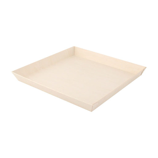 Barquette carrée en bois "Samouraï" 232x232mm H23mm-100Pcs