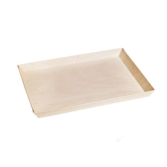 Plateau rectangulaire en bois "Samouraï" 384x278mm H27mm-100Pcs