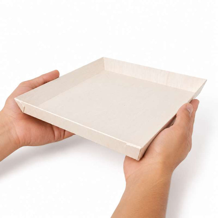 Barquette "Samouraï" carrée en bois 280x280mm H30mm - 100Pcs