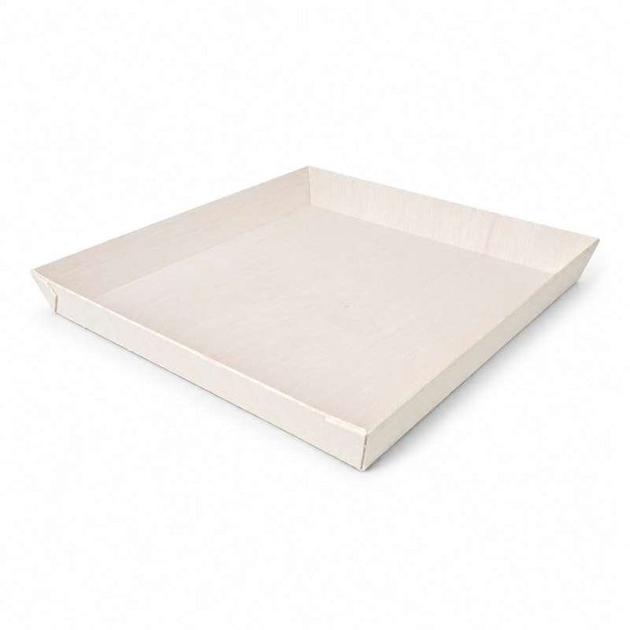 Barquette "Samouraï" carrée en bois 280x280mm H30mm - 100Pcs