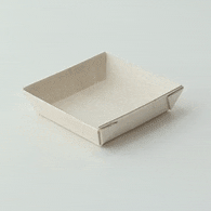 Barquette carrée en bois "Samouraï"  60x60mm H15mm-200Pcs