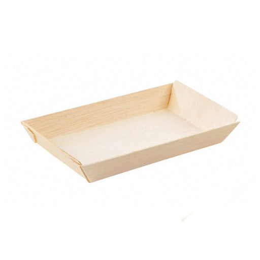 Barquette rectangulaire en bois "Samouraï" 131x65mm H19mm-100Pcs
