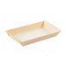 Barquette rectangulaire en bois "Samouraï" 131x65mm H19mm-100Pcs