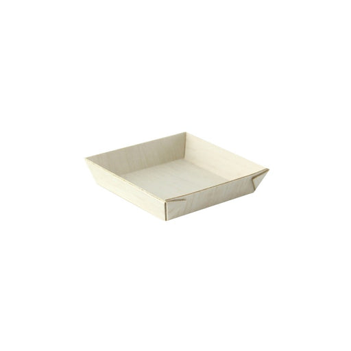Barquette carrée en bois "Samouraï"  70x70mm H15mm-200Pcs