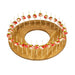 Support en bambou forme donuts pour 40 piques 406x180mm H16mm - 3Pcs
