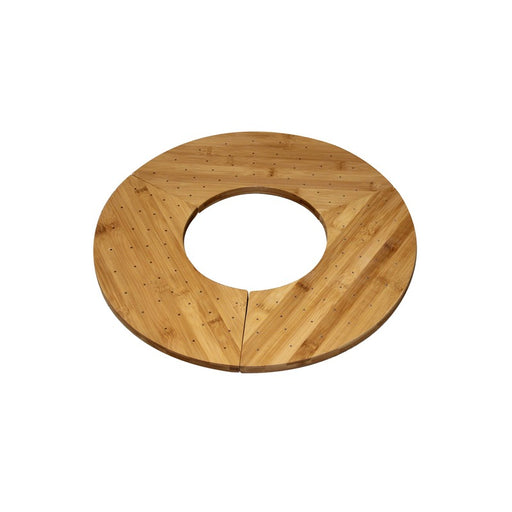 Support en bambou forme donuts pour 40 piques 406x180mm H16mm - 3Pcs