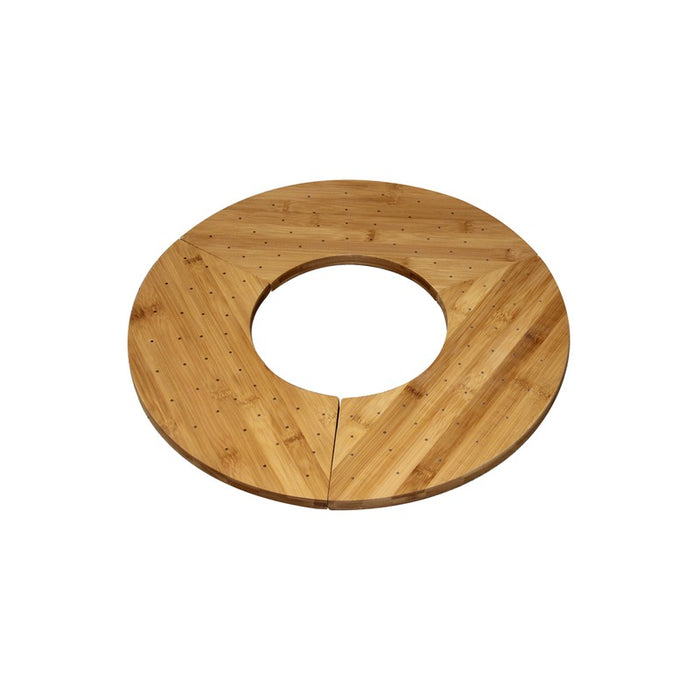 Support en bambou forme donuts pour 40 piques 406x180mm H16mm - 3Pcs