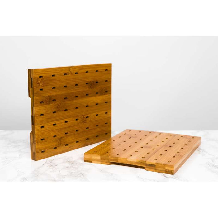 Support en bambou rectangulaire pour 49 piques 250x200mm H25mm - 1Pcs