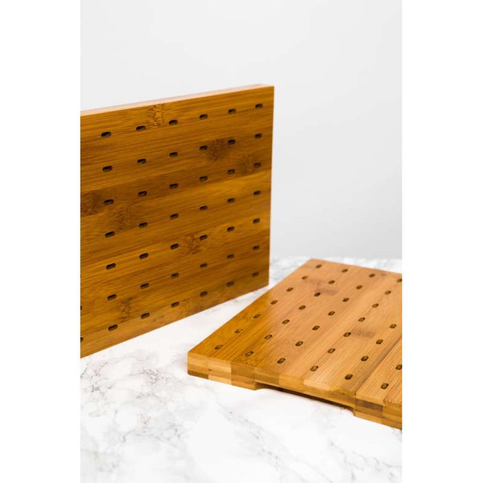 Support en bambou rectangulaire pour 49 piques 250x200mm H25mm - 1Pcs