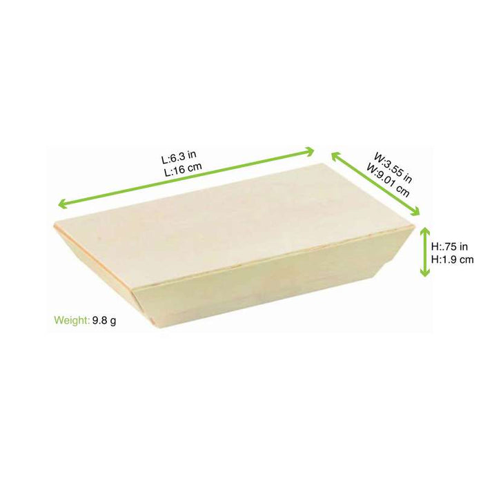 Couvercle Samourai en bois pour barquette  155x85mm H10mm-100Pcs