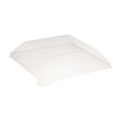 Couvercle Samourai dôme transparent en plastique PET transparent pour assiette 130x130mm H20mm-100Pcs