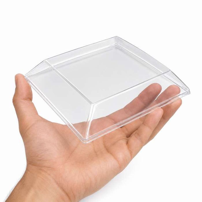 Couvercle dôme "Samouraï" transparent en PET 207x207mm H35mm - 100Pcs