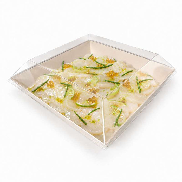 Couvercle dôme "Samouraï" en PET transparent 288x285mm H40mm - 100Pcs