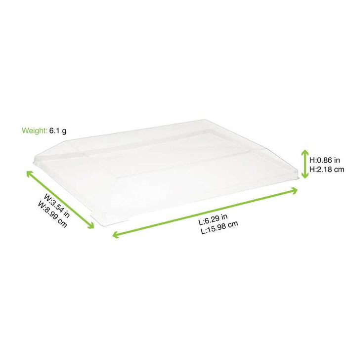 Couvercle Samourai dôme transparent en plastique PET transparent pour barquette 160x90mm H22mm-100Pcs