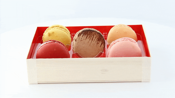 Boite bois intérieur rouge "Samouraï"  165x120mm H36mm-100Pcs