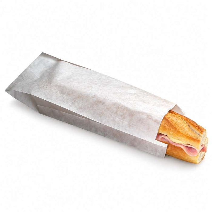 Sac sandwich papier blanc  100x40mm H300mm-1000Pcs