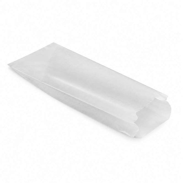 Sac à sandwich en papier ingraissable blanc 100x40mm H340mm - 1000Pcs