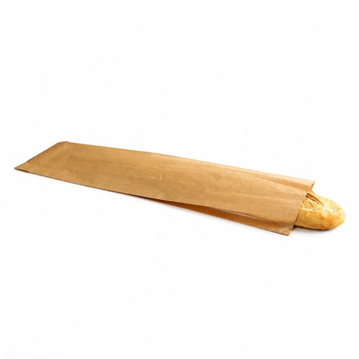 Sac sandwich papier kraft brun ingraissable  100x40mm H340mm-1000Pcs