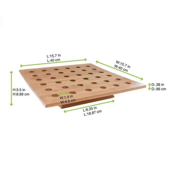 Support bambou pour cônes 36 trous  400x400mm H85mm - 1Pcs