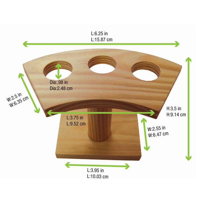 Support bambou pour cônes 3 trous  160x75mm H90mm-10Pcs