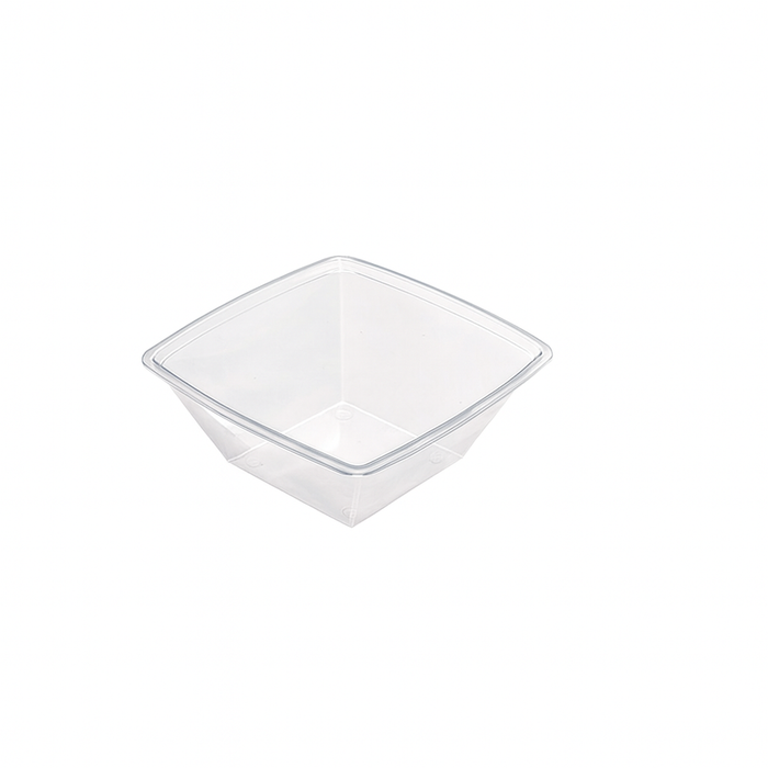Saladier PET carré transparent  195x195mm H70mm 1000ml-300Pcs