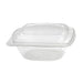 Saladier PET carré transparent  190x190mm H65mm 1000ml-100Pcs