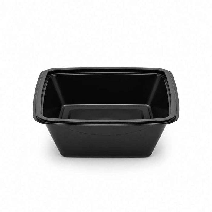 Saladier PET carré noir  160x160mm H70mm 750ml-400Pcs