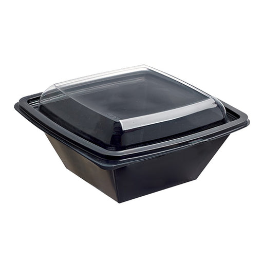 Saladier PET carré noir  160x160mm H70mm 750ml-400Pcs