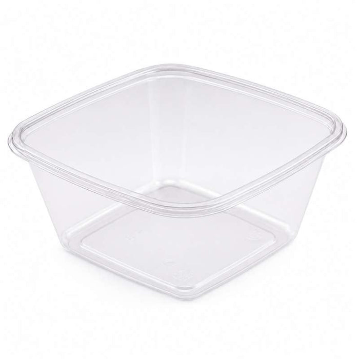Saladier plastique PET carré transparent 160x160mm H70mm 750ml-400Pcs