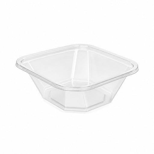 Saladier PET carré transparent vrillé  195x195mm H55mm 750ml-400Pcs