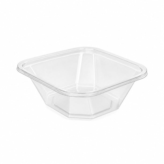 Saladier PET carré transparent vrillé  195x195mm H55mm 750ml-400Pcs