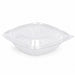 Saladier PET carré transparent  190x190mm H75mm 1000ml-200Pcs