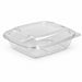 Saladier PET carré transparent  190x190mm H65mm 750ml-200Pcs
