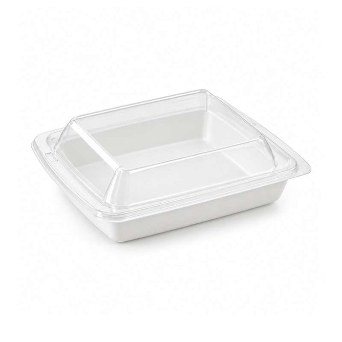 Couvercle dôme carré en plastique transparent 195x195mm H20mm - 300Pcs