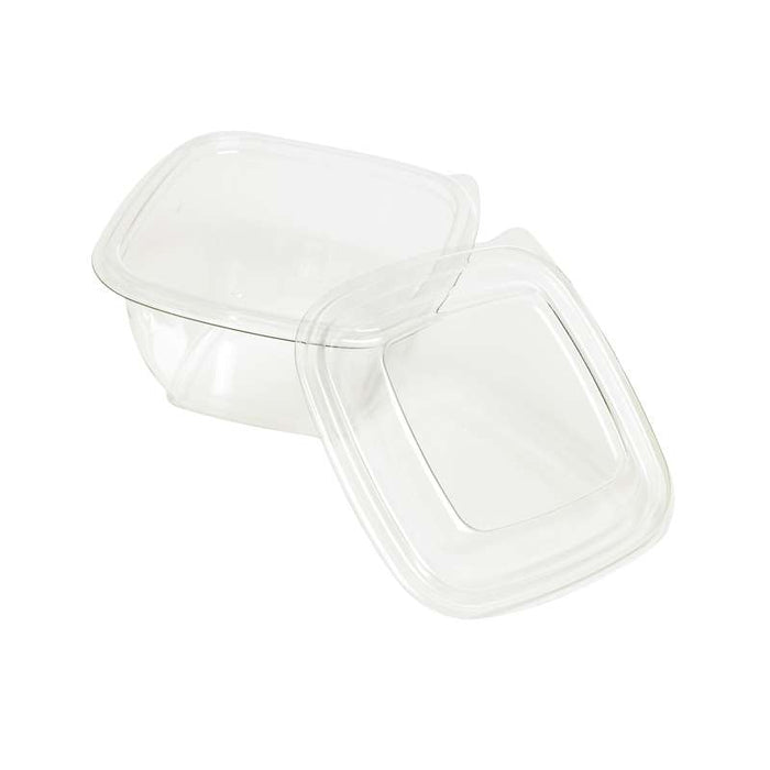 Saladier PET carré transparent  130x130mm H60mm 480ml-100Pcs