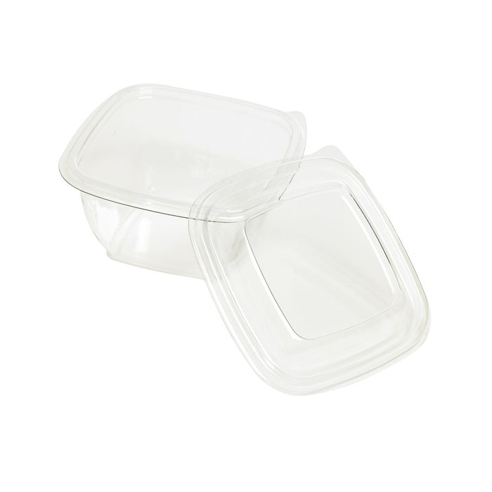 Saladier PET carré transparent  130x130mm H60mm 480ml-100Pcs