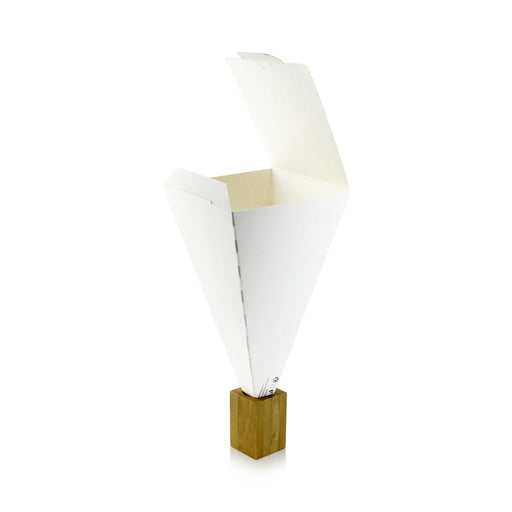 Cône snack refermable carton blanc  90x90mm H190mm - 400Pcs