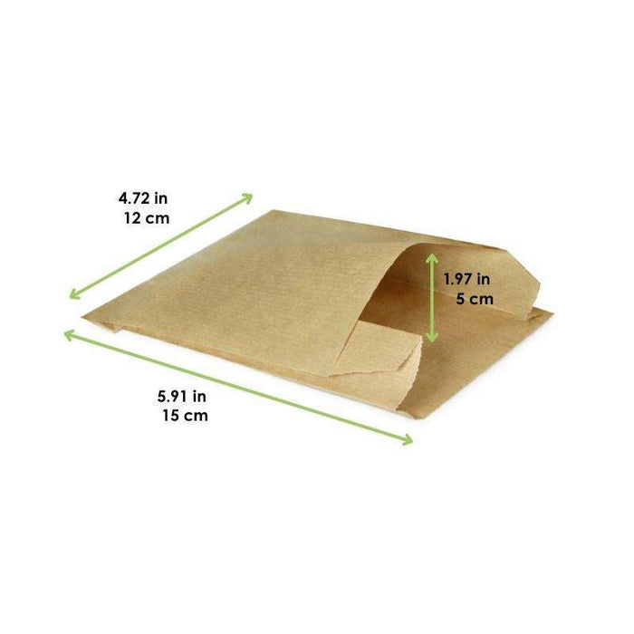 Sac papier tout usage brun  120x50mm H150mm-1000Pcs