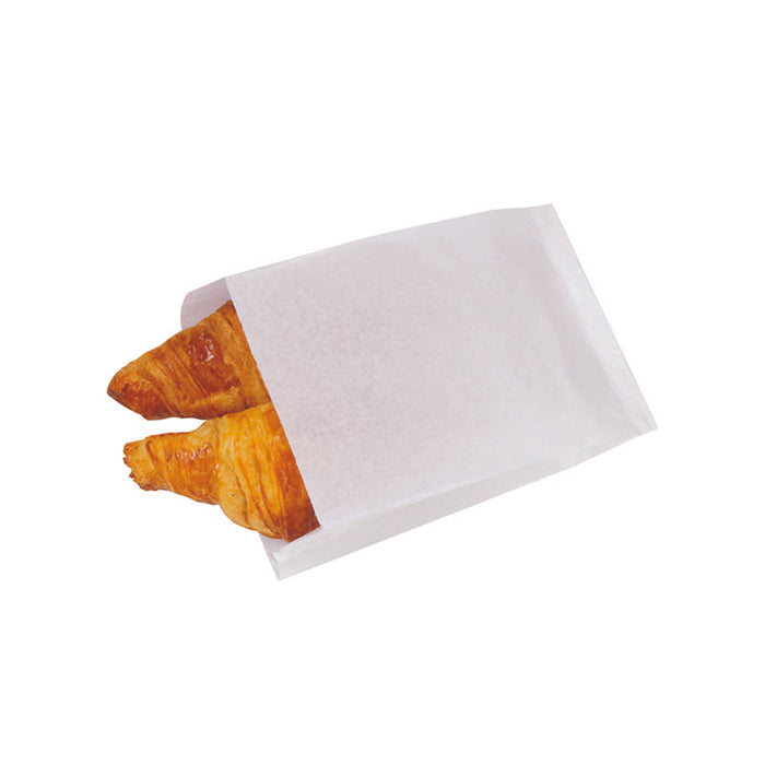 Sac papier tout usage blanc décor croissant  140x60mm H220mm-1000Pcs