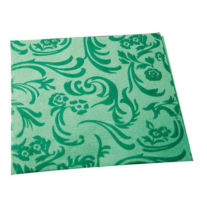 Serviette de table damassée vert foncé en non-tissé 400x400mm - 1000Pcs