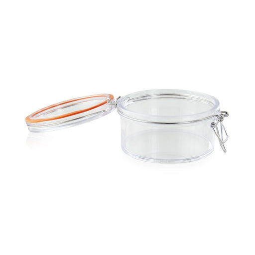 Bocal plastique PS transparent rond   H64mm 300ml - 30Pcs