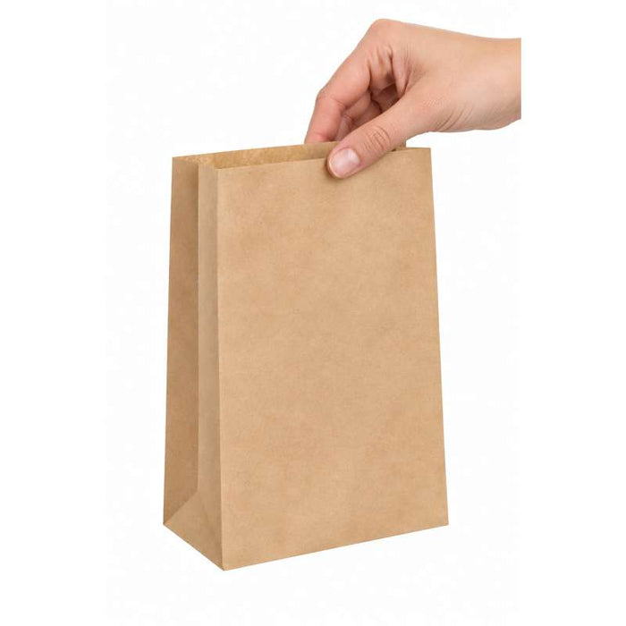 Sac kraft brun ingraissable tout usage  140x70mm H210mm-1000Pcs