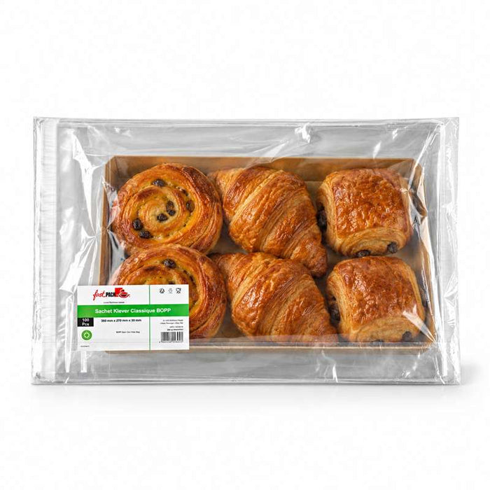 Sachet Klever refermable BOPP  360x270mm - 1000Pcs