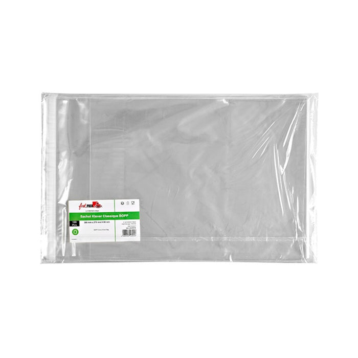 Sachet Klever refermable BOPP  360x270mm - 1000Pcs