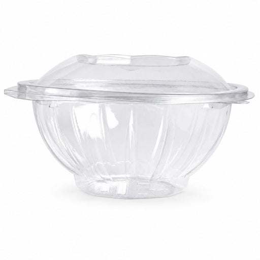 Saladier rond transparent PET avec couvercle attaché   H60mm 750ml-200Pcs